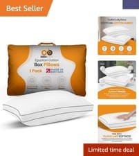 Image of Plush Washable Egyptian Cotton Pillow – Allergy Relief & Comfort for Sleepers
