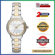 Image of Genuine EMPORIO ARMANI AR11524 Mia White Mother Of Pearl Dial Womens Watch 32mm