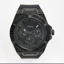 Image of Guess • GW0208G5 • Zeus Sport Black Silcone Strap Round Watch 47 mm Boxed