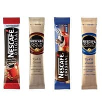 Image of Nescafe Instant Coffee Sachets Sticks Original Gold Decaf | 5–200 Bulk Packs