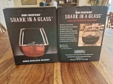 Image of 2 x Bar Bespoke Shark In A Glass BNIB 500ml Novelty Drink Wine Cocktail