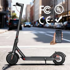 Image of Electric Scooter 7.8AH 40KM Foldable 25KM/H Speed + Front & Back Light + APP