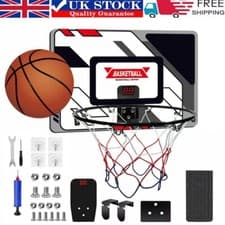 Image of Heavy Duty Wall Mounted Mini Basketball Hoop Rim & Net Indoor Outdoor Exercise