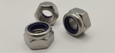 Image of M6 M8 M10 M12 NYLON LOCK NUTS A2 Stainless Steel DIN 985