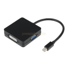 Image of Mini DP Thunderbolt to VGA HDMI DVI Converter for Microsoft Surface Pro 1 2 3