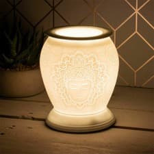 Image of Aroma Lamp White Ceramic Electric Wax Melt Oil Burner Elephant Angel Skull Gift