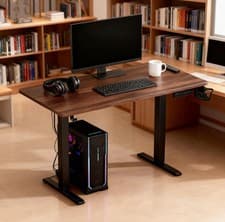 Image of Electric Standing Computer Office Desk Height Adjustable Memory Preset UK New