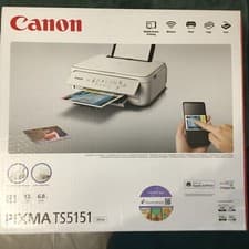 Image of Canon PIXMA TS5151 All-in-One Inkjet Printer - White + Sealed ink