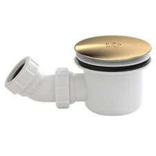 Image of Mega-Flow 90mm Shower Tray Waste Trap & Vented Cover Dome Bathroom Easy-Clean