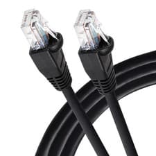 Image of Maplin Ethernet Cable 3M Black CAT6 Gigabit UTP LAN Network Cable RJ45 High-Spe