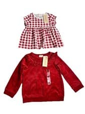 Image of First Impressions Baby girls 24 Month Long Sleeve & Short Sleeve Top Bundle (2)