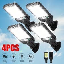 Image of 4x 6000W LED Solar PIR Motion Sensor Wall Light Security Garden Lamp W/ Remote