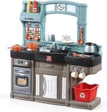 Image of Step2 Play Kitchen Step2 Plastic Kids Toys Blue, Green, White, Large 25piece