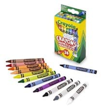 Image of Crayola Crayons, Bright Strong Colours, Multi, 24 Count (Pack of 1)