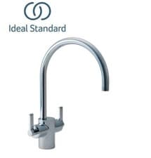 Image of Ideal Standard E0084AA Silver Rim Mounted Dual Control Mono Kitchen Tap Chrome