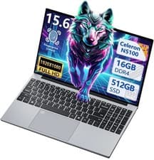 Image of 15.6 inch Laptop, Celeron N5100 CPU 16GB DDR4 RAM 512GB SSD Laptops, Notebook