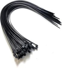 Image of Black Nylon Cable Ties 450mm x 4.8mm Pack of 50 Nylon Zip Ties