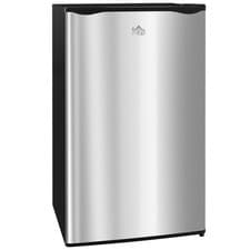 Image of HOMCOM 91L Freestanding Under Counter Fridge Silver Tone