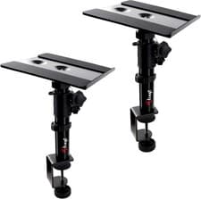 Image of Desktop Speaker Stands Pair, Clamp-on Monitor Speaker Stand Riser Set of 2, 17
