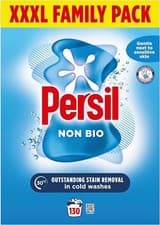 Image of Persil Non Bio Washing Powder XXL Family Pack gentle next to sensitive skin for