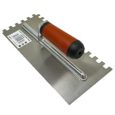 Image of Trowel 280 X 125mm Soft Grip Adhesive Steel Tile Tiling Notched Spreading 