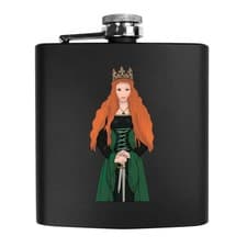 Image of 6oz (170ml) 'Red-Haired Medieval Warrior' Pocket Hip Flask (HP00034700)