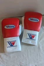 Image of Professional 12oz Winning Red/White Boxing Gloves made in Cowhide Leather