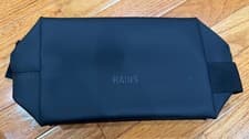 Image of Rains Wash Bag Small, NWT Black Vercel Logo