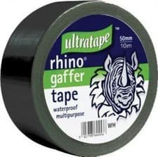 Image of Ultratape Rhino 50mm 10mtr Multipurpose Gaffer Tape Black