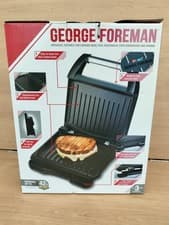 Image of George Foreman Compact Steel Grill, Black, New, Never Been Out The Box.