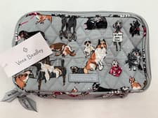 Image of Vera Bradley Small Blush & Brush Makeup Case Dog Show Actual Picture #E93943