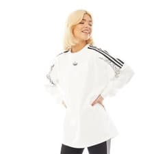 Image of adidas Originals Sweatshirt Womens 3-Stripes White NEW