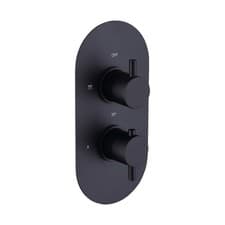 Image of Black 2 Outlet Concealed Thermostatic Shower Valve with Dual Control -  ARIMB011