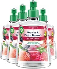 Image of Air Wick Berries & Peach Blossom 24/7 Active Fresh Refill 228ml x 4 Pack Lasts