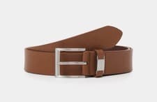 Image of BOSS Connio Leather Belt Brown Men’s Size 90cm / 34” NEW