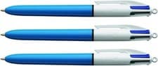 Image of BIC 4 Colours Original Retractable Ballpoint Pens Pack of 3 6 12 Multi Colour