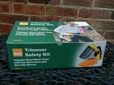 Image of B&Q Garden Strimmer/Hedge Cutter Safety Kit. Visor, ear defenders, gloves