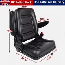 Image of Universal Adjustable Suspension Seat TRACTOR Dumper Forklift Mower Plant Digger