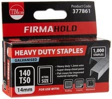 Image of TIMCO Heavy Duty Staples Chisel Point Galvanised 6mm-14mm 10.6mm Box of 1000