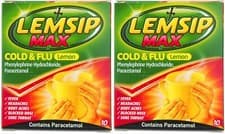 Image of Lemsip Max Cold and Flu Lemon 10 Sachets X 2
