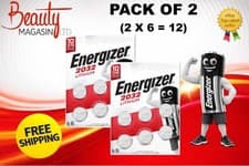 Image of 12 x Energizer CR2032 Lithium Coin Cell Batteries 3V DL2032 Long Life (2 PACK)