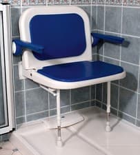 Image of AKW 4000 Series Fold-Up Shower Seat Backrest & Arms, Standard & Extra Wide Sizes