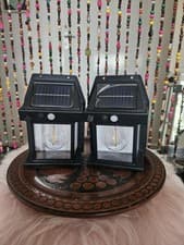 Image of Solar Power LED Wall Light with PIR Motion Sensor Set Of 12 New Boxed