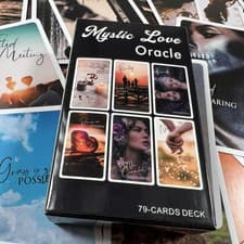 Image of Mystic Love Oracle Deck 79 Pcs Cards LOVE ORACLE Deck Tarot Deck Messages Game