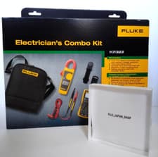 Image of New Fluke 117/323 Electricians Combo Kit Digital Multimeter Clamp Meter