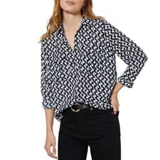 Image of MINT VELVET Size 18 geo print collared shirt BNWOT