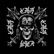 Image of Slayer Bandana Wehrmacht Band Logo new Official Black One Size