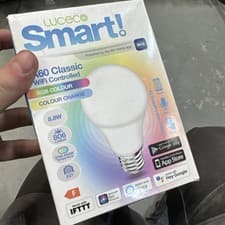Image of Luceco Smart LED Bulb E27 9W RGB+CCT Dimmable WiFi App Voice Control 806lm