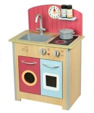Image of Teamson Kids - Little Chef Porto Classic Play Kitchen Wood TD - 13595C New Boxed
