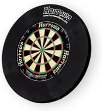 Image of Harrows Dartboard Surround – 4-Piece Wall Protector Ring or One Size, Black